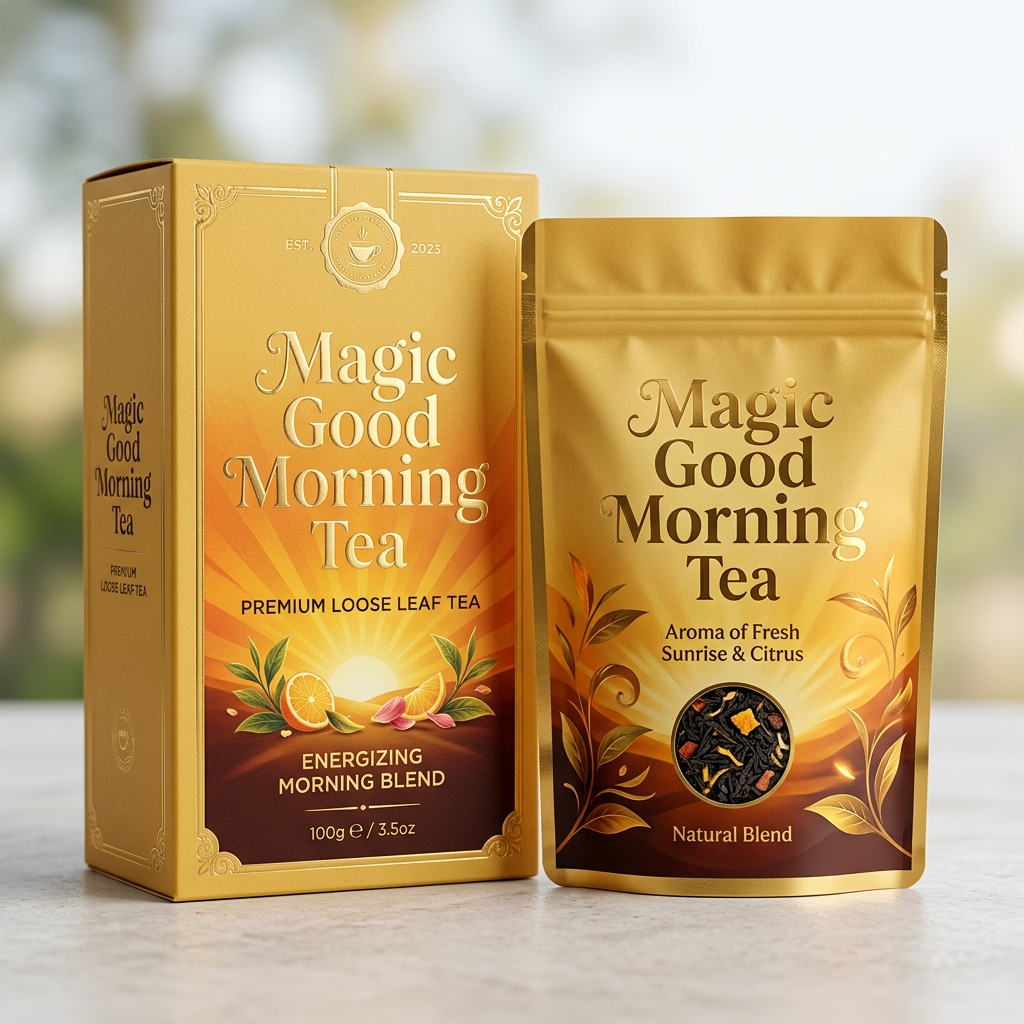 Magic Good Morning Tea Box & Stand-Up Pouch